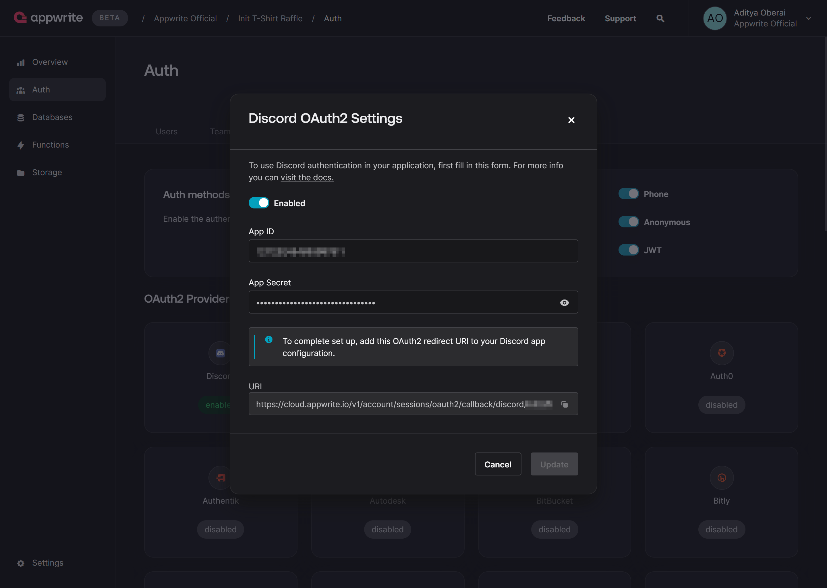 Discord OAuth Adapter
