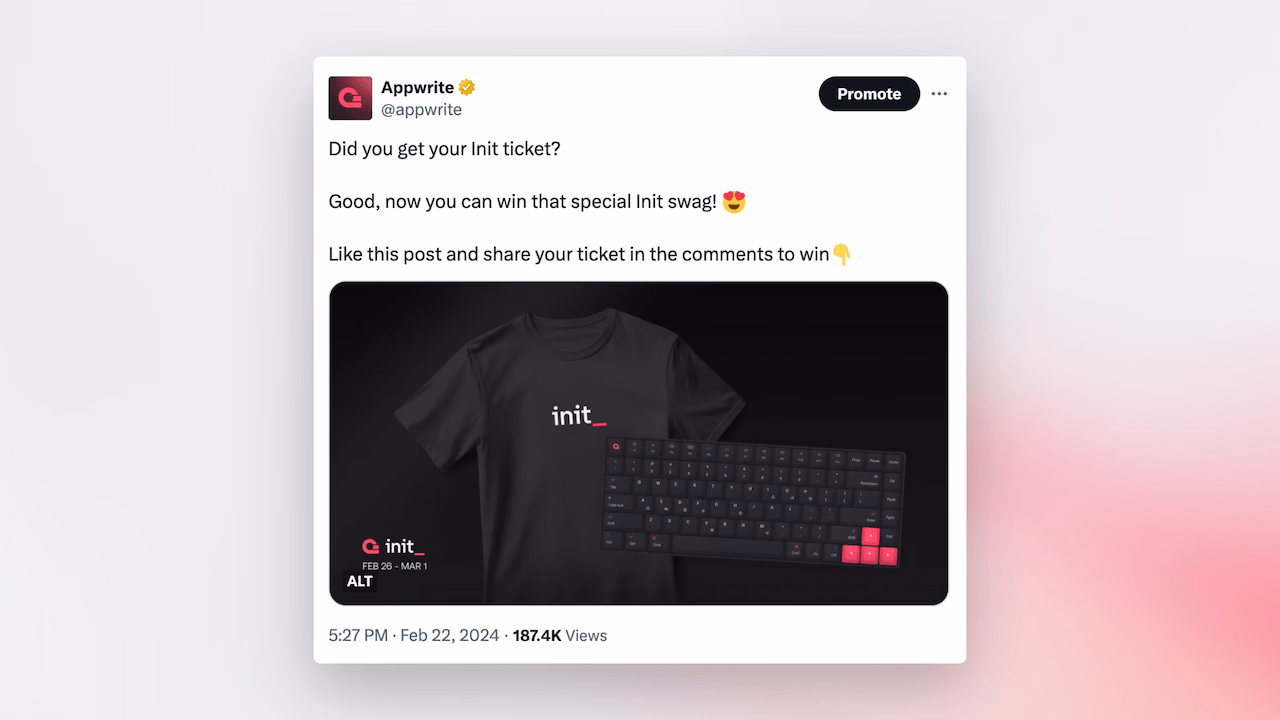 Appwrite Init giveaway