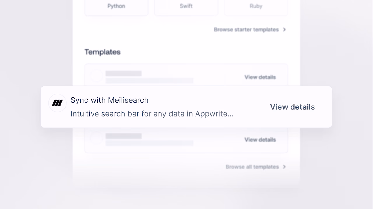 Add a search function to your application