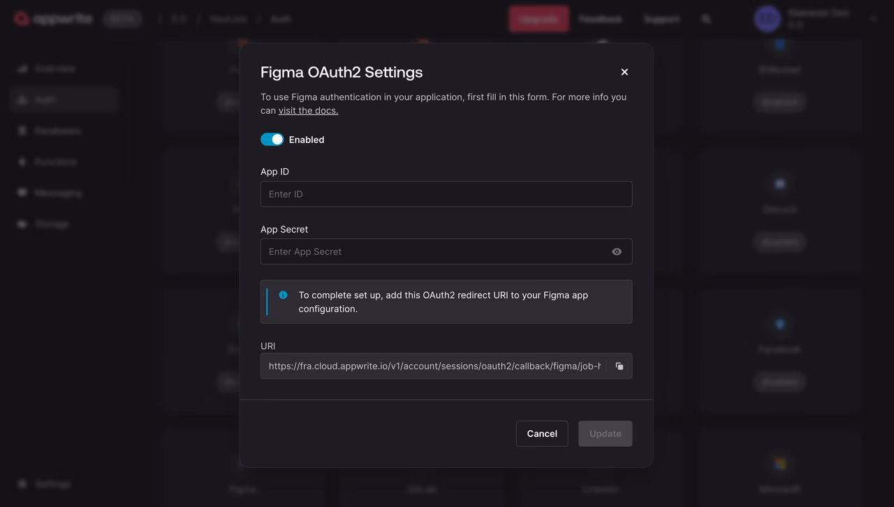 Appwrite Figma Provider