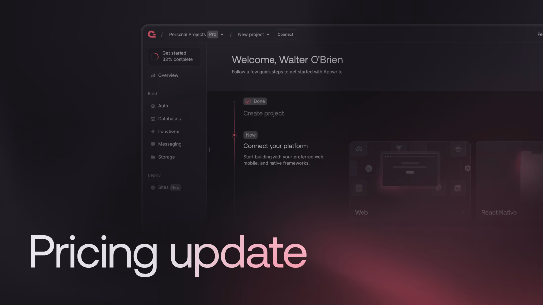 Announcing Appwrite's new pricing plans