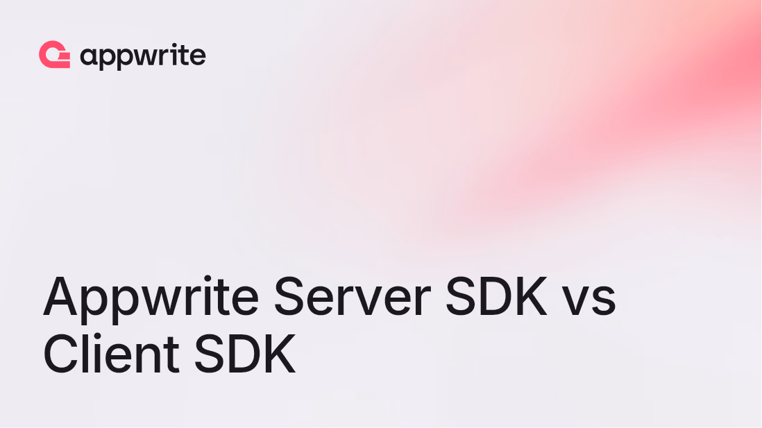 How to use Appwrite's Server SDK vs Client SDK