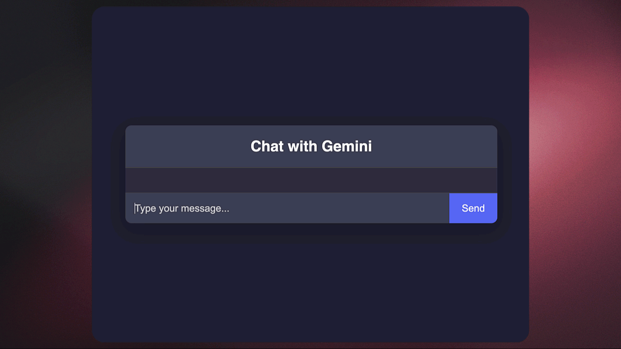 Gif of the chat app in action