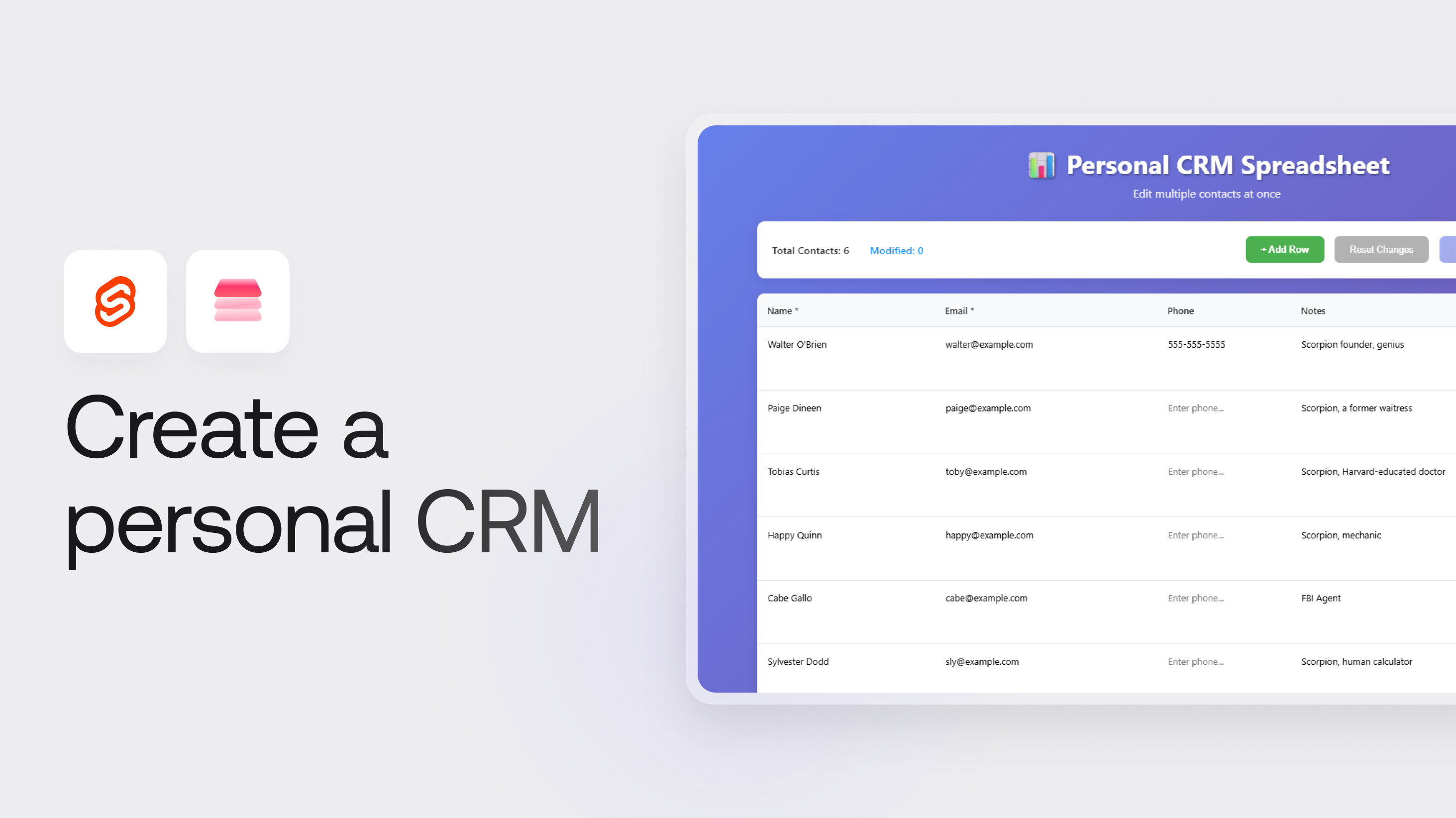 Build a personal CRM with SvelteKit and Appwrite Databases
