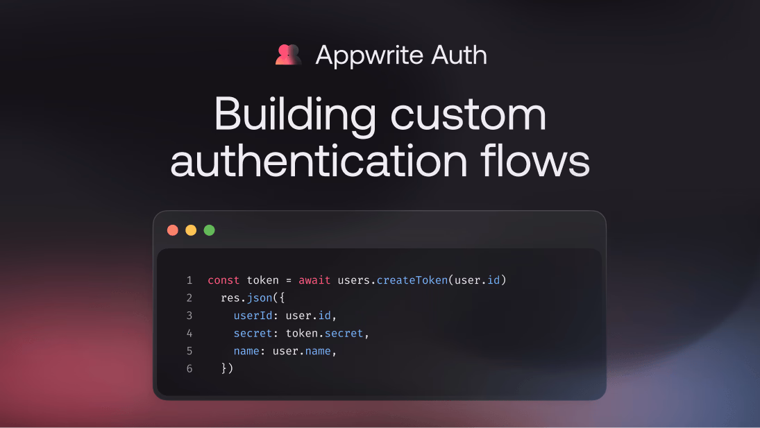 Building custom authentication flows with Appwrite