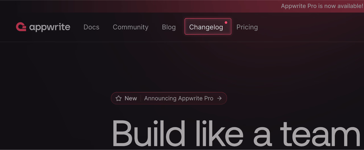 The new Changelog feed alert