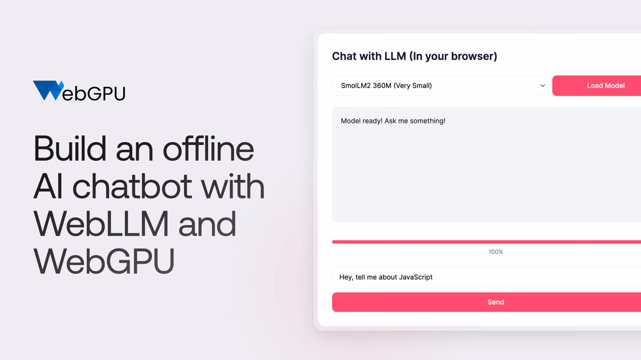 Build an offline AI chatbot with WebLLM and WebGPU