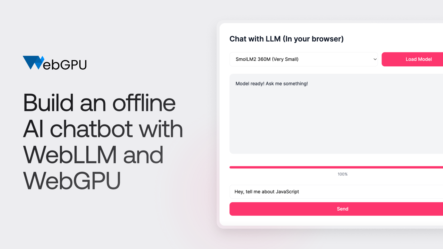 Build an offline AI chatbot with WebLLM and WebGPU
