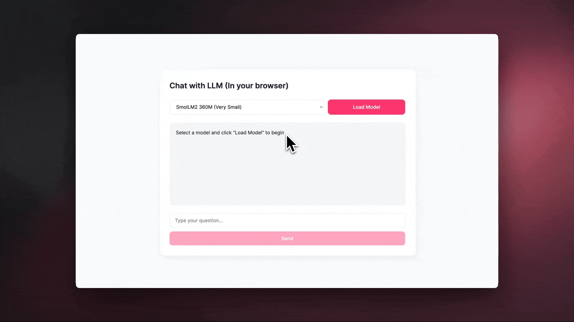 WebLLM and WebGPU chat app demo