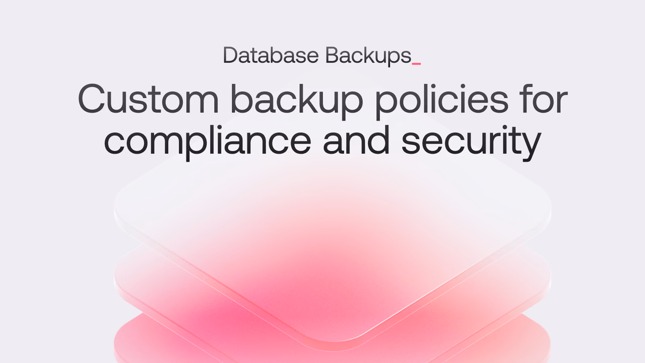 Custom backup policies for compliance and security