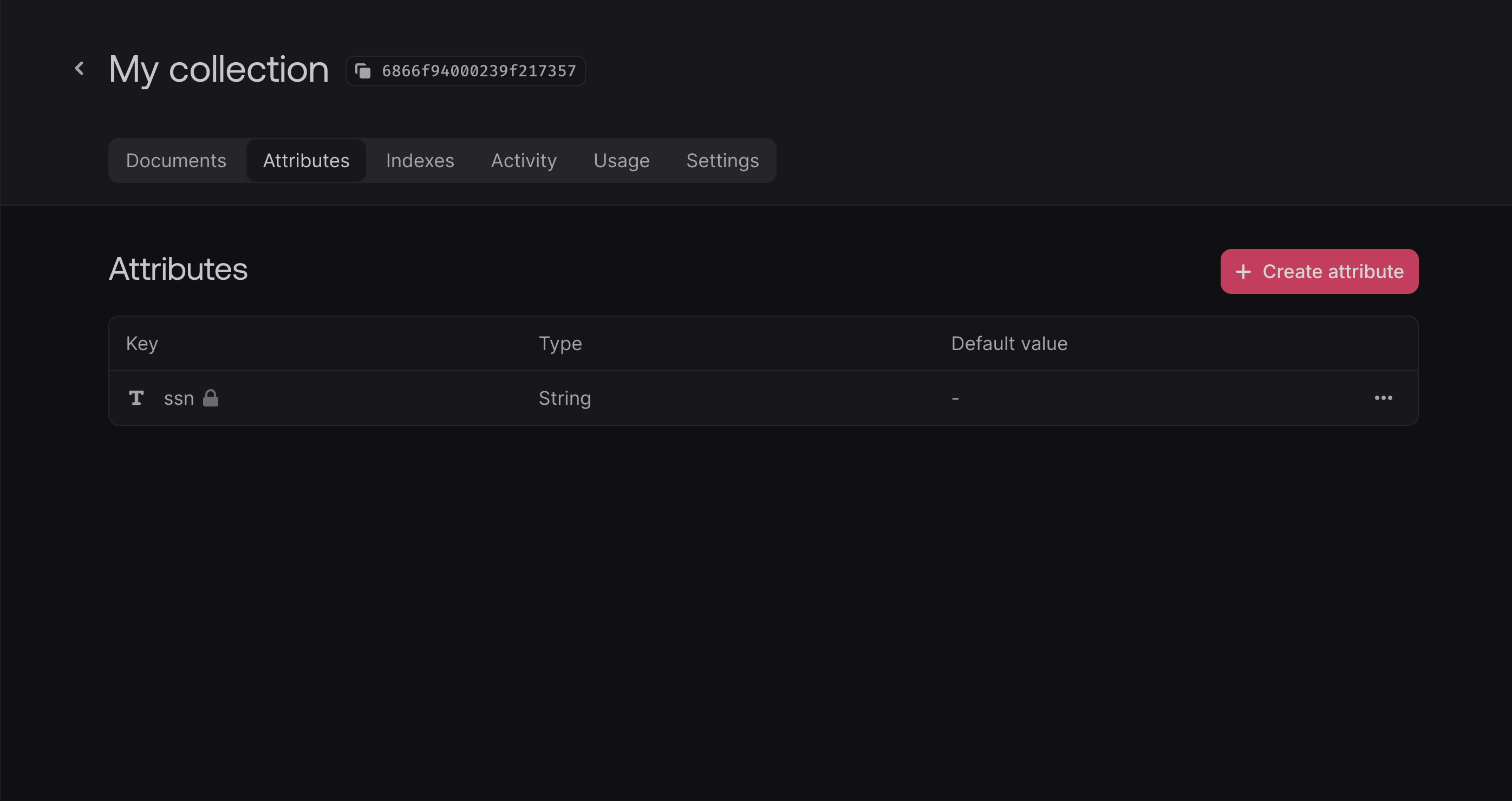 encrypted attribute screen