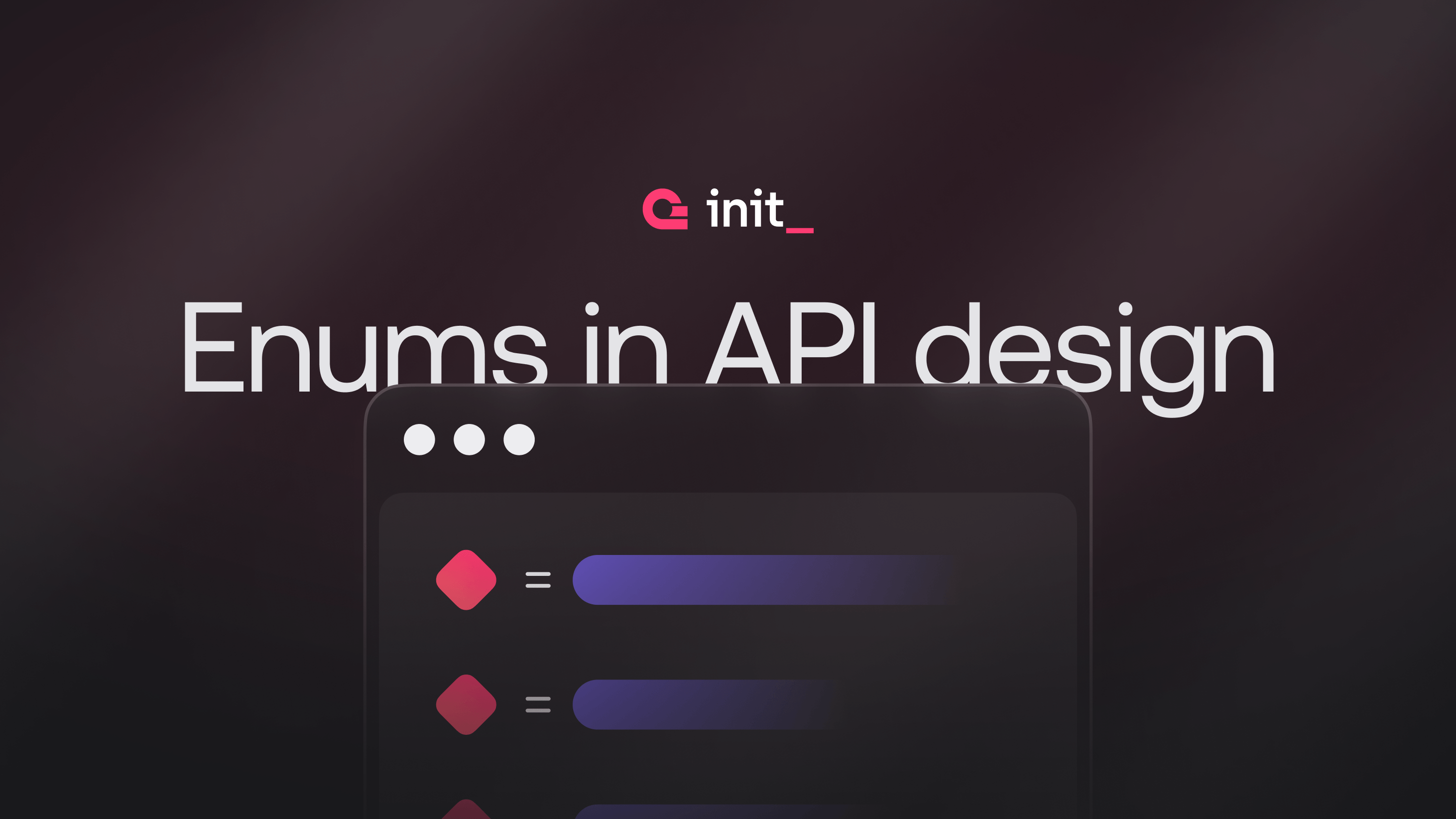 Effective use of enums in API design