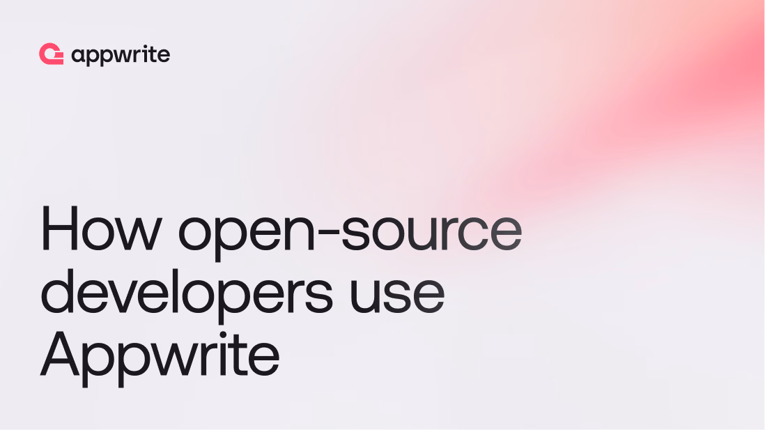 How open-source developers use Appwrite