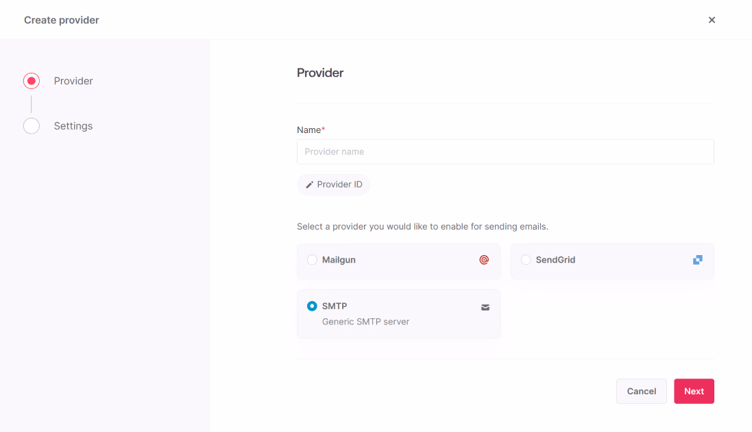 Add email provider