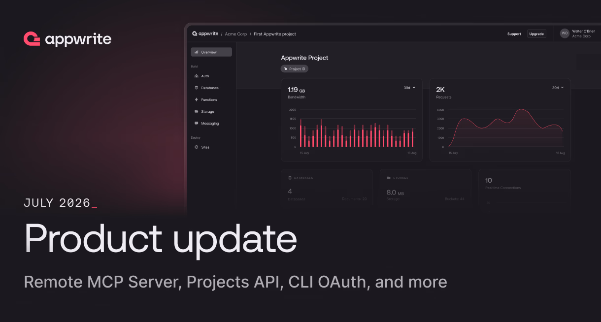 July product update: Remote MCP server, Projects API and more