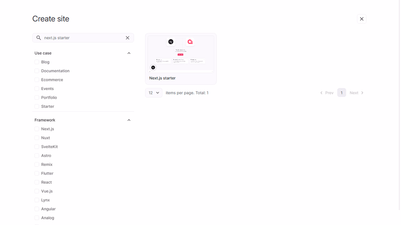 Starter template