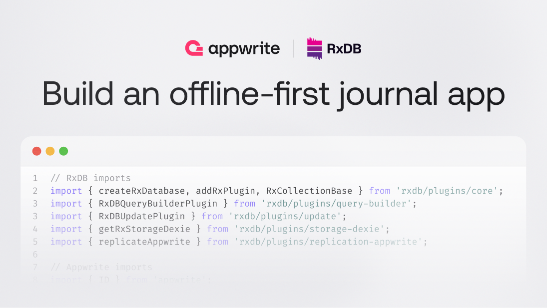 Build an offline-first journal app with RxDB and Appwrite