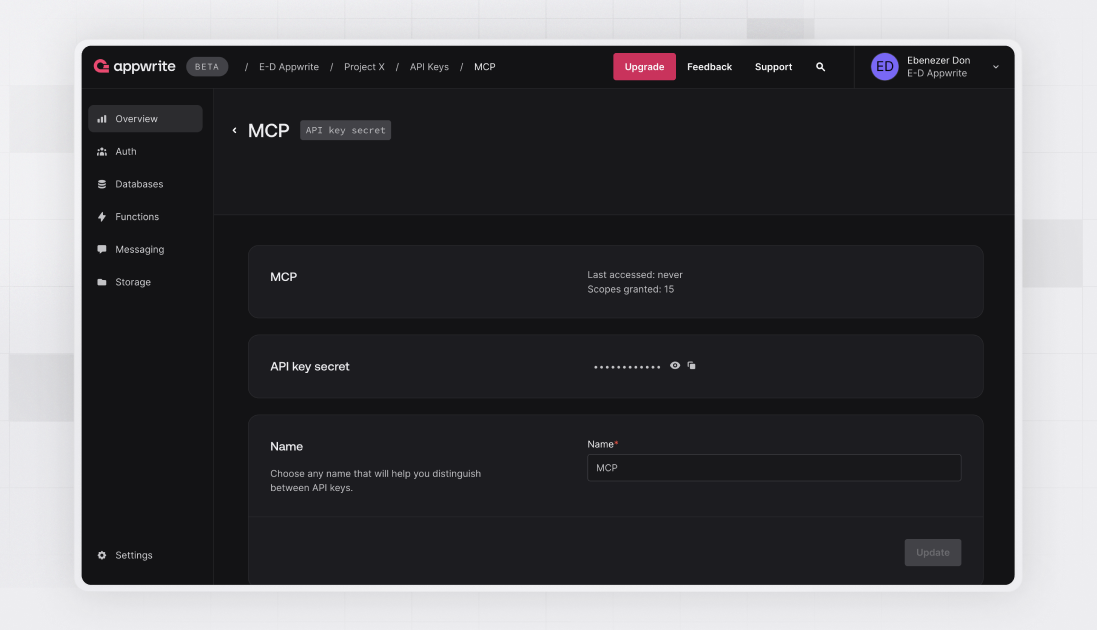 Appwrite MCP server