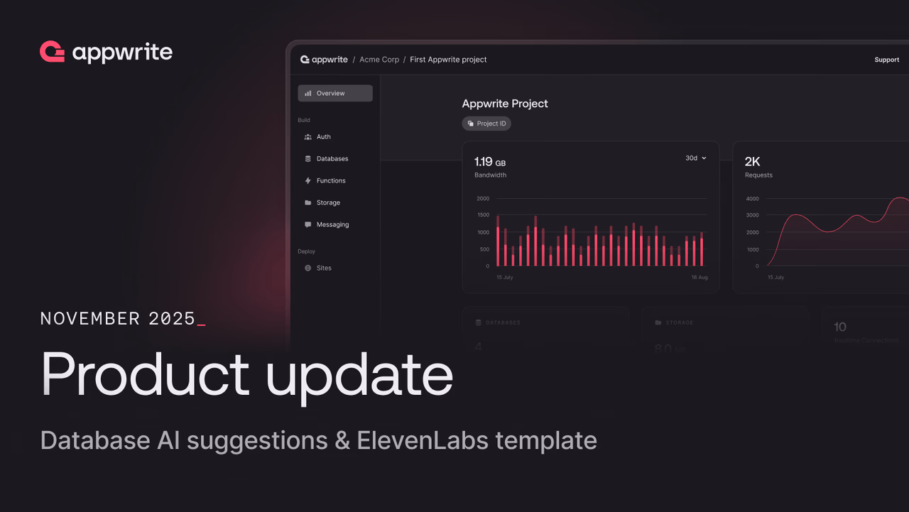 November product update: Database AI suggestions and ElevenLabs template