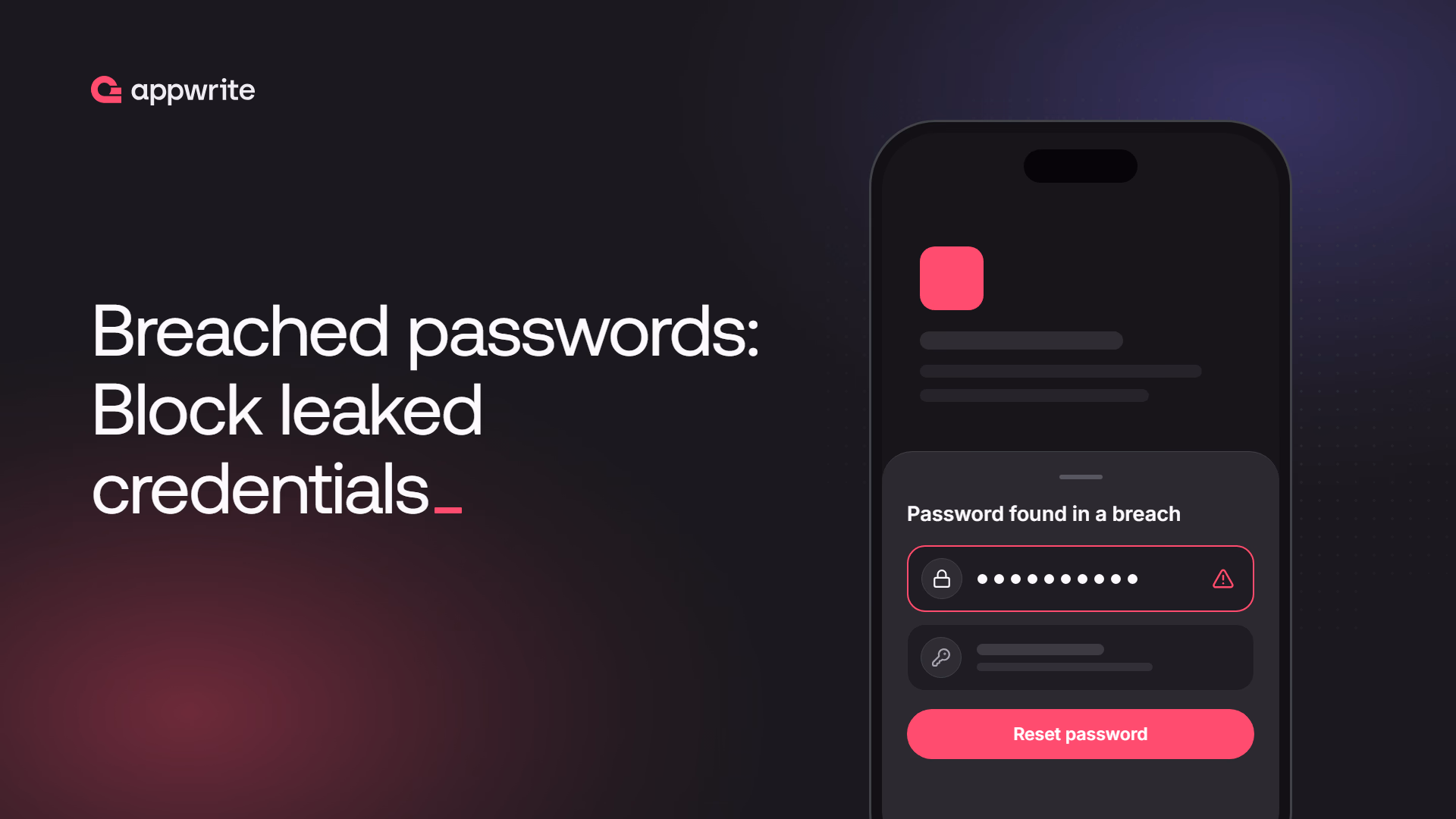 Breached password detection in Appwrite Auth