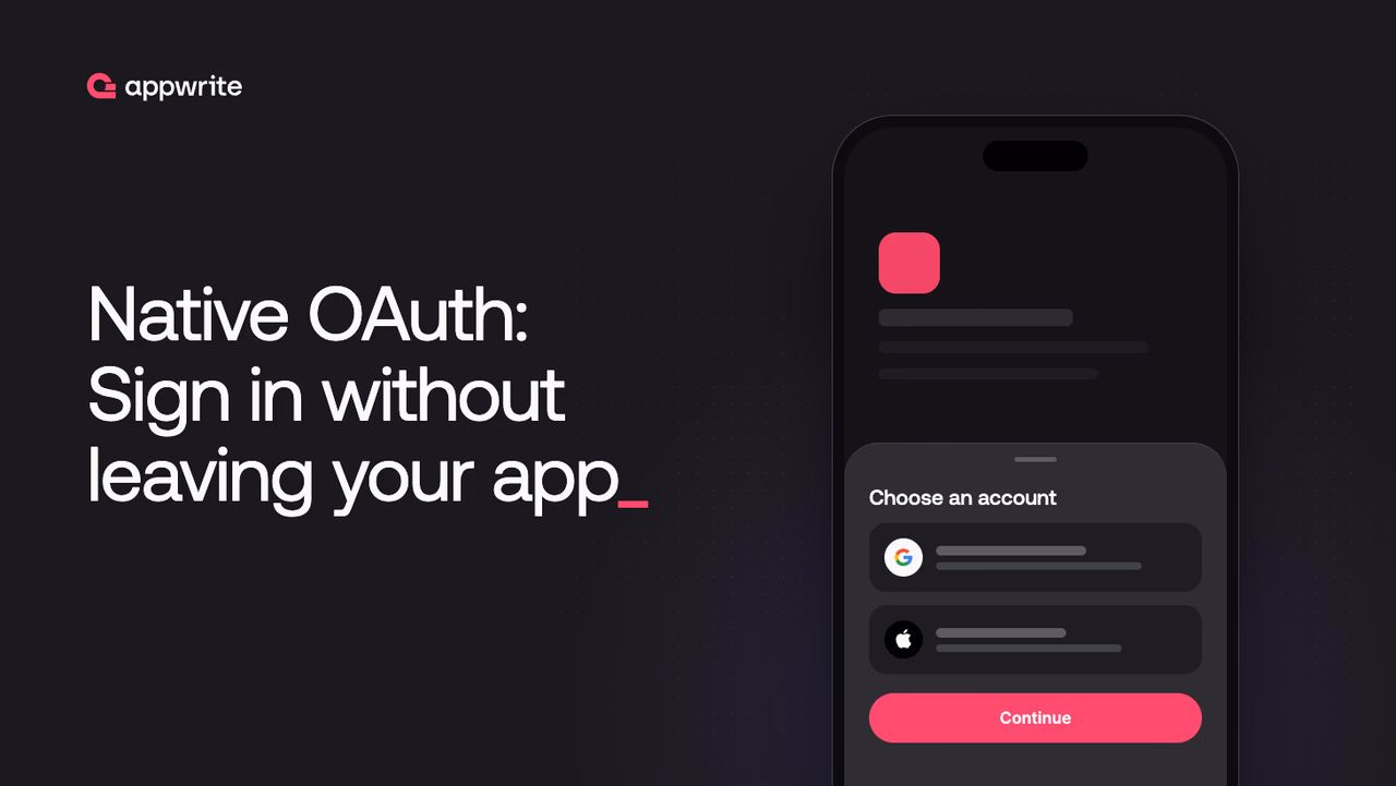 Native sign-in with Apple and Google