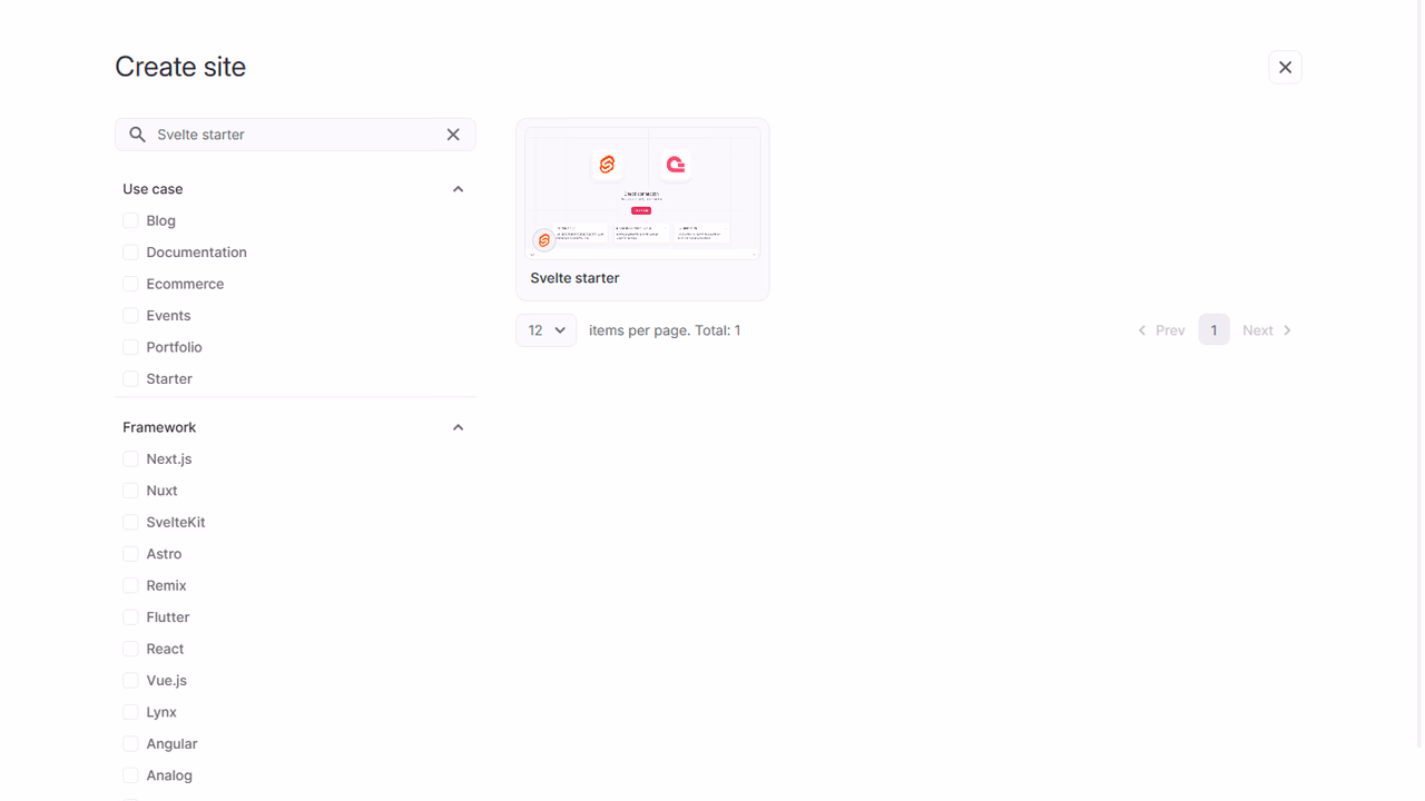 Starter template