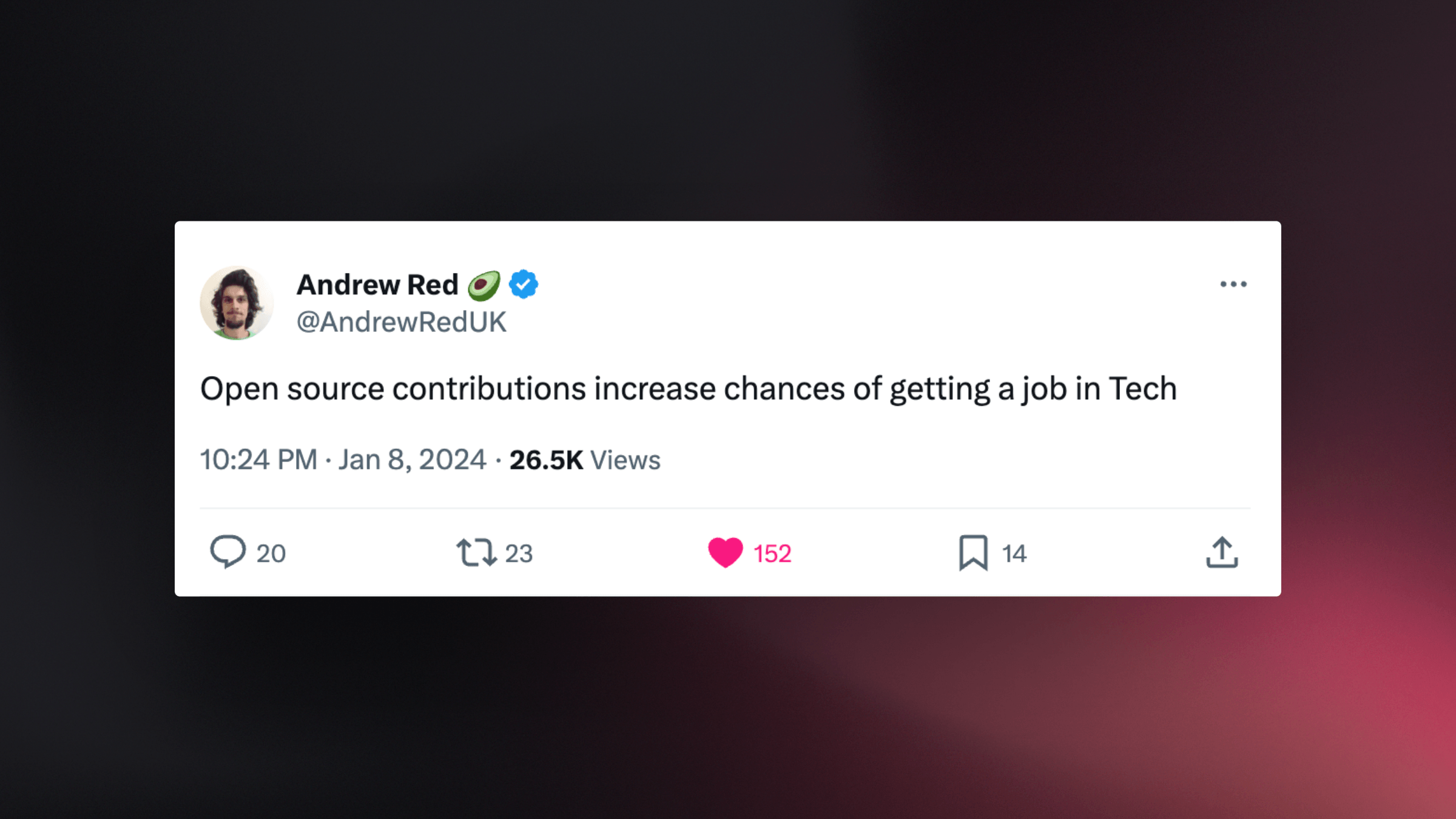Andrew Red Tweet