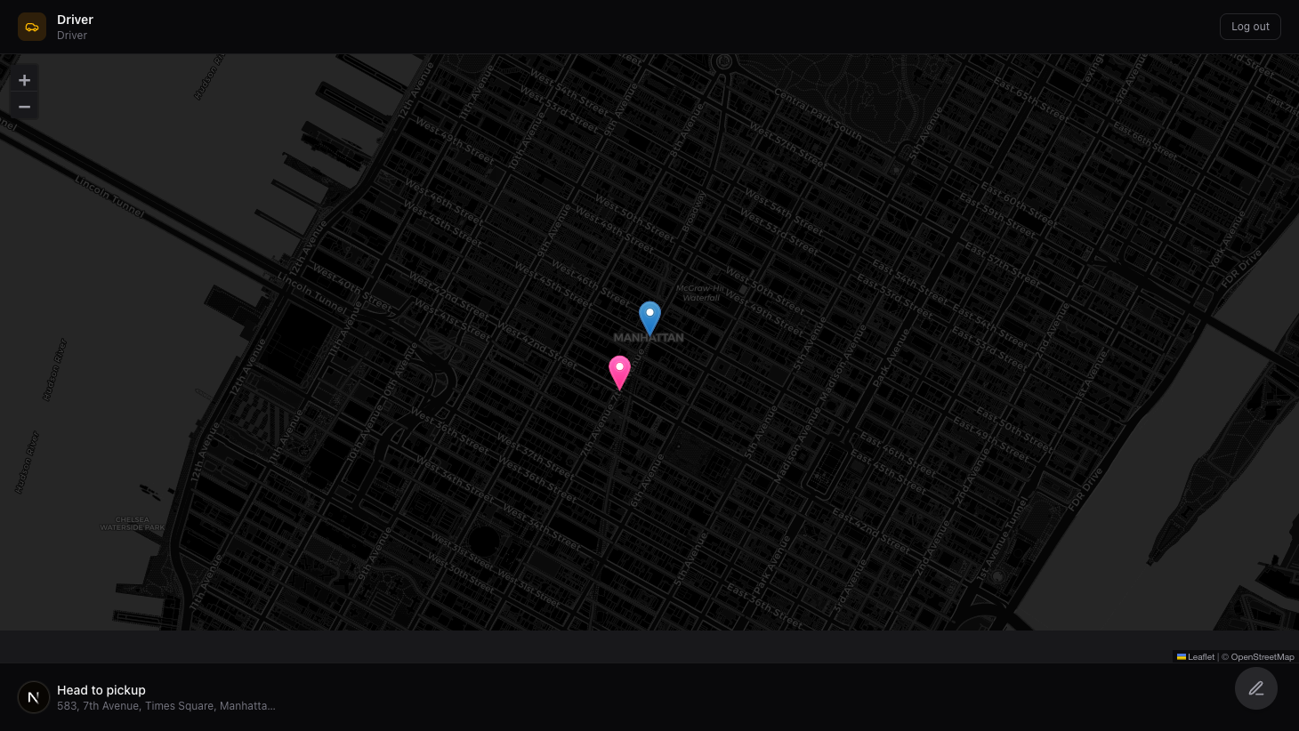 Driver accepted, heading to pickup