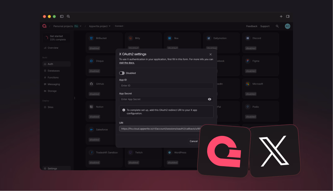 Announcing X OAuth support in Appwrite Auth