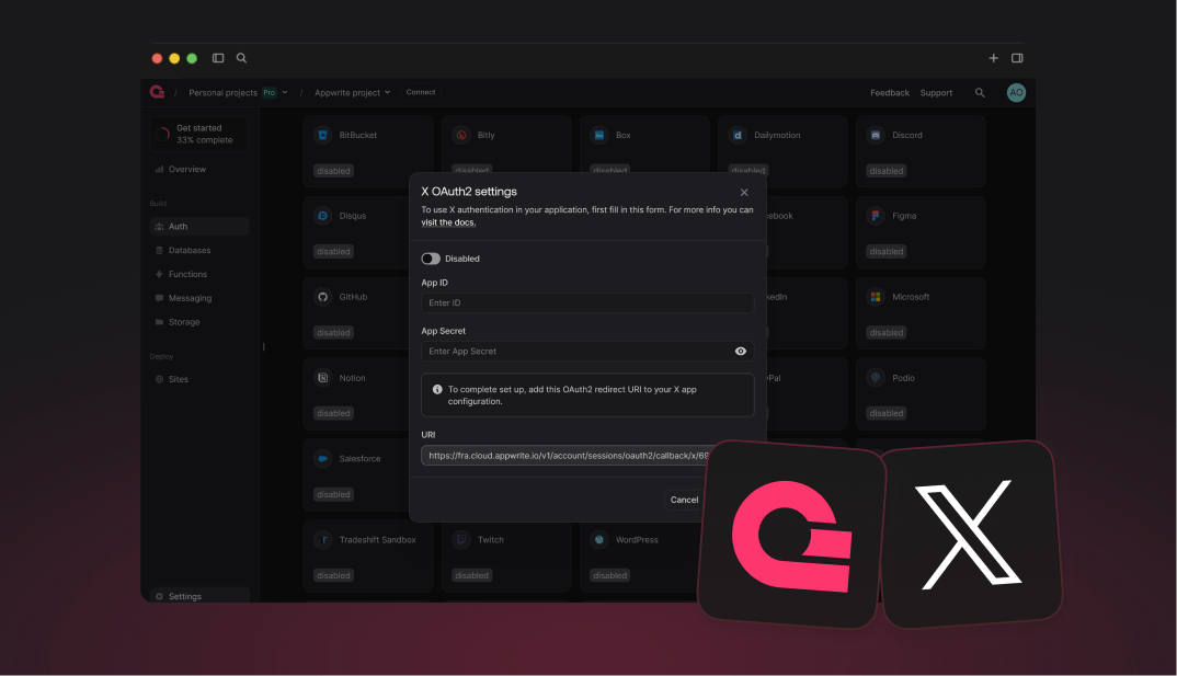 Announcing X OAuth support in Appwrite Auth