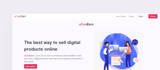 A screenshot of uCanEarn's website