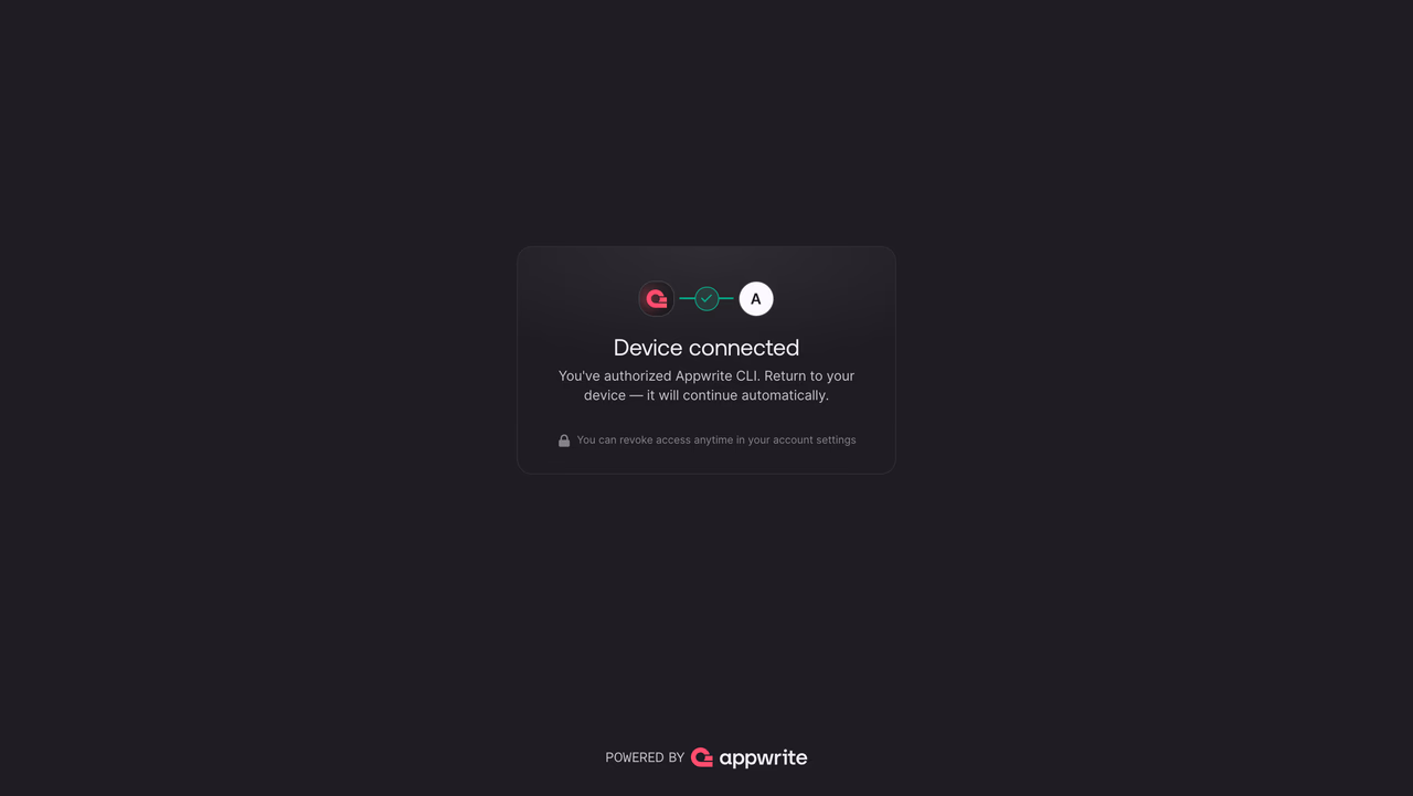 Device connected