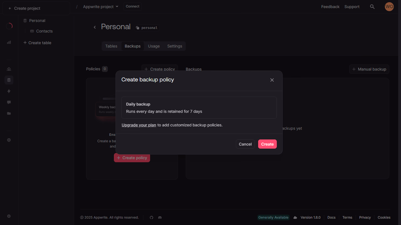 Pro plan policy