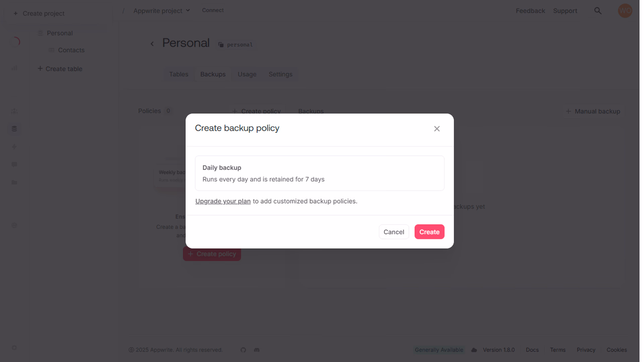 Pro plan policy