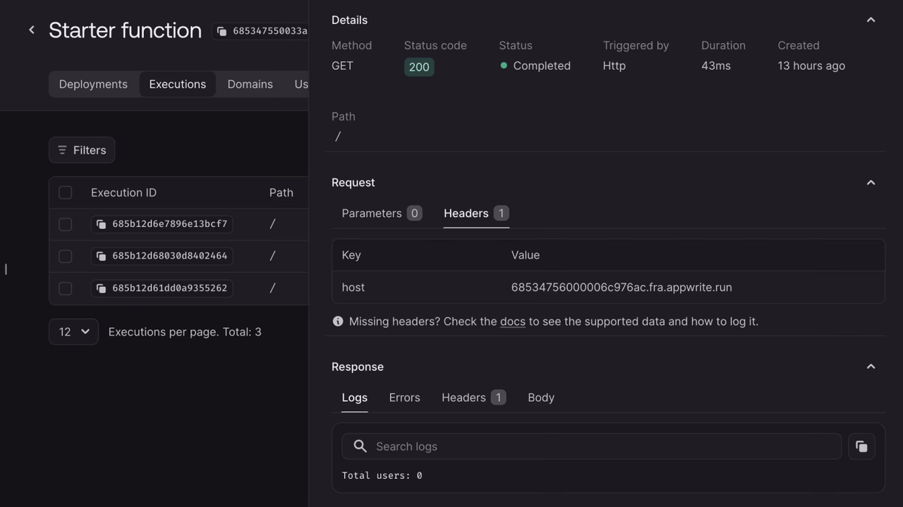 Create project screen