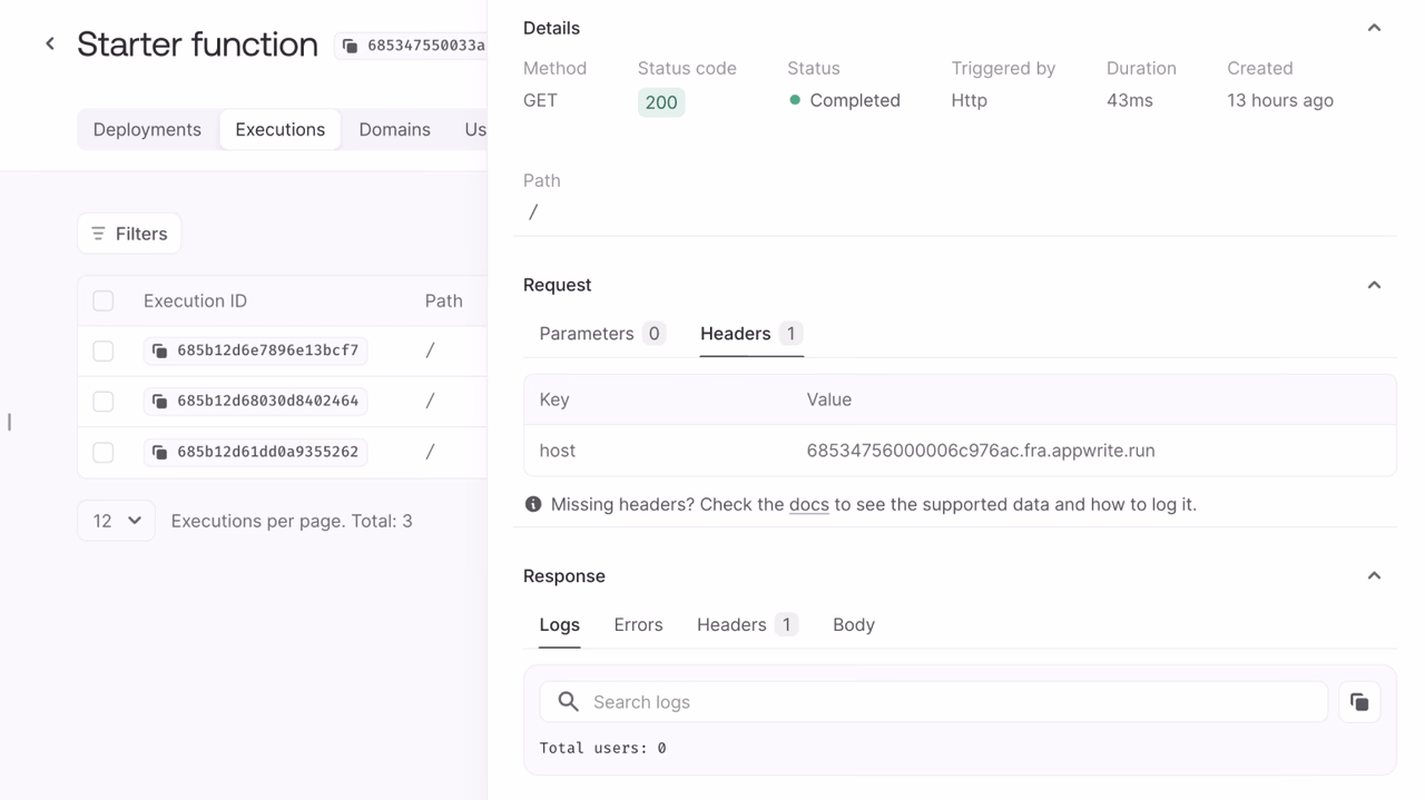 Create project screen