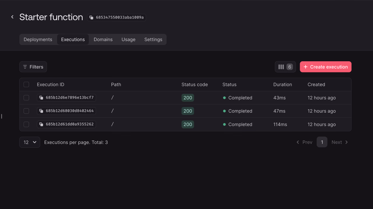 Execution-screen