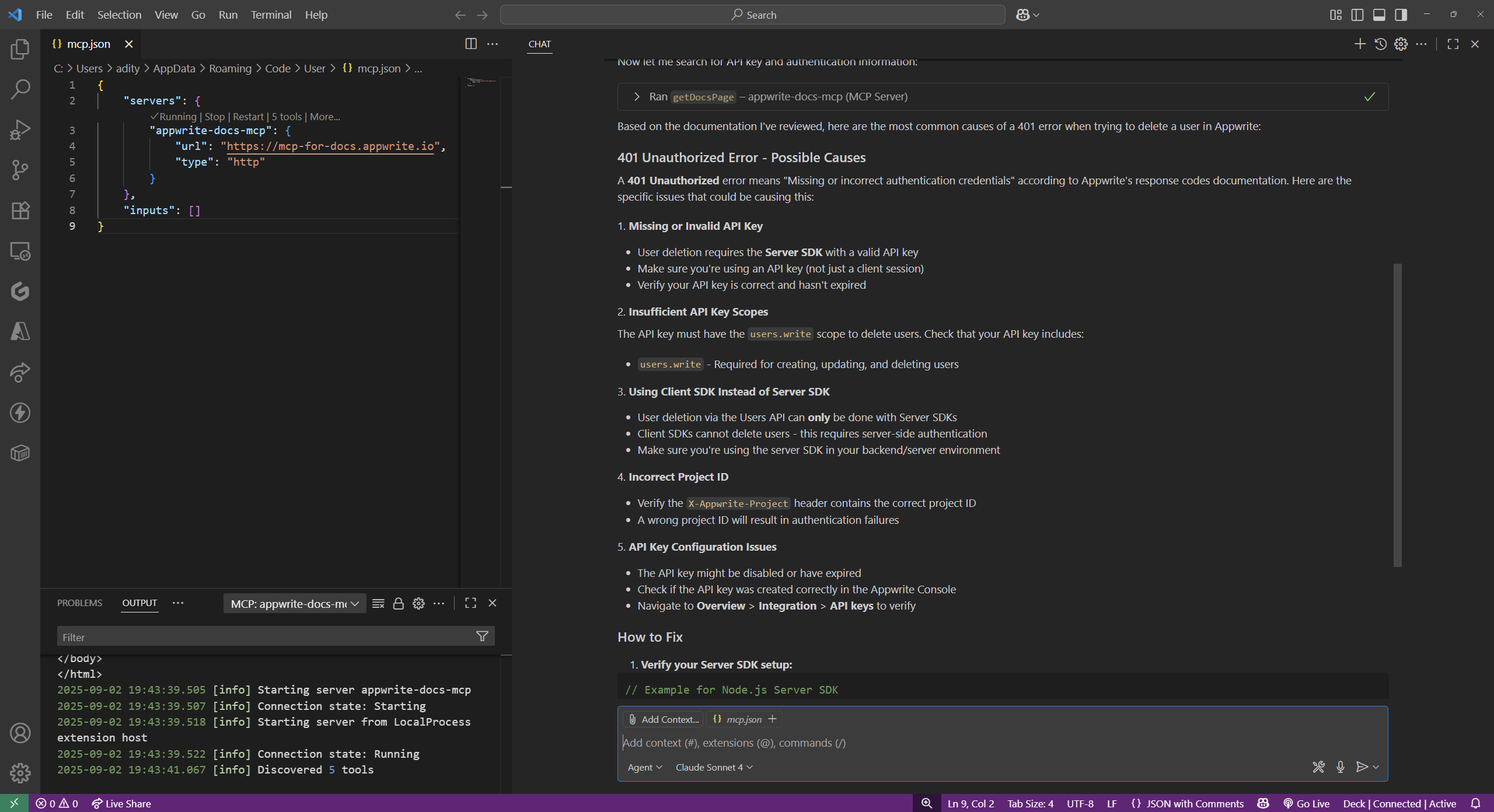Troubleshooting example