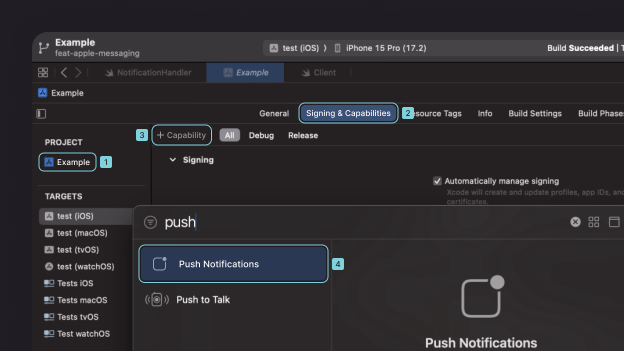 Enable Push Notification in XCode