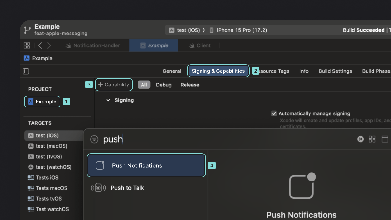 Enable Push Notification in XCode