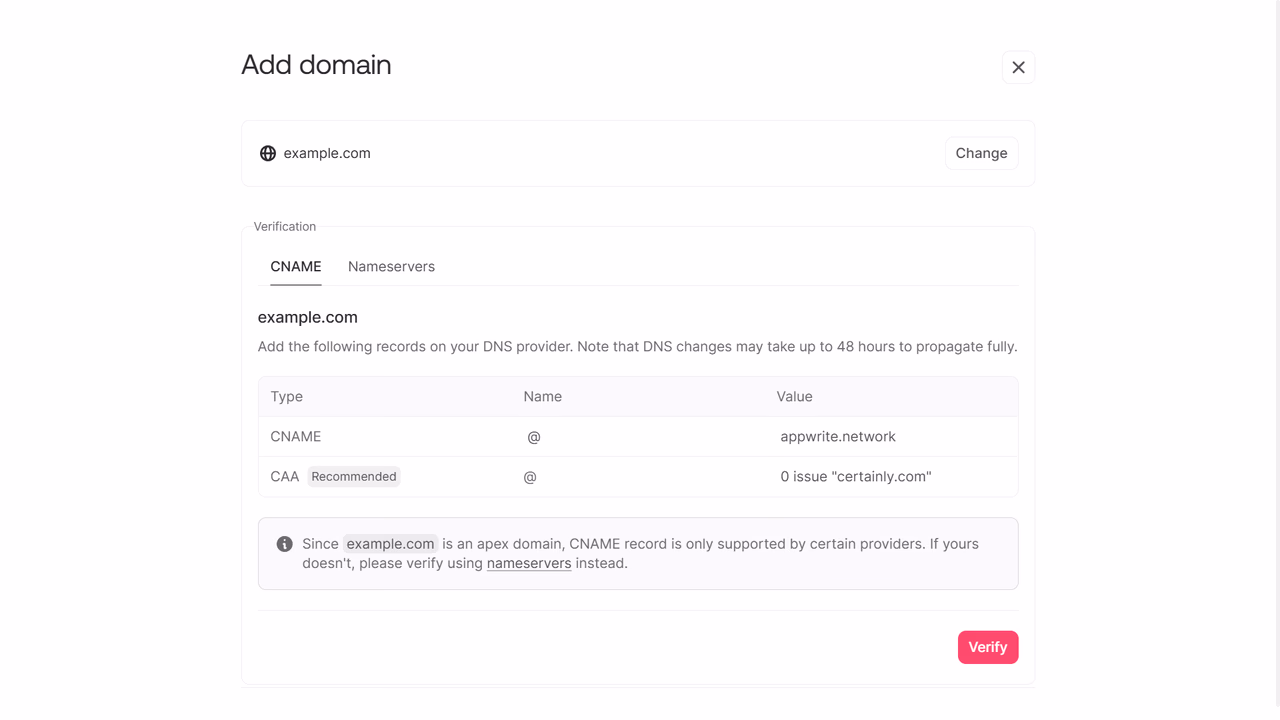 Add domain