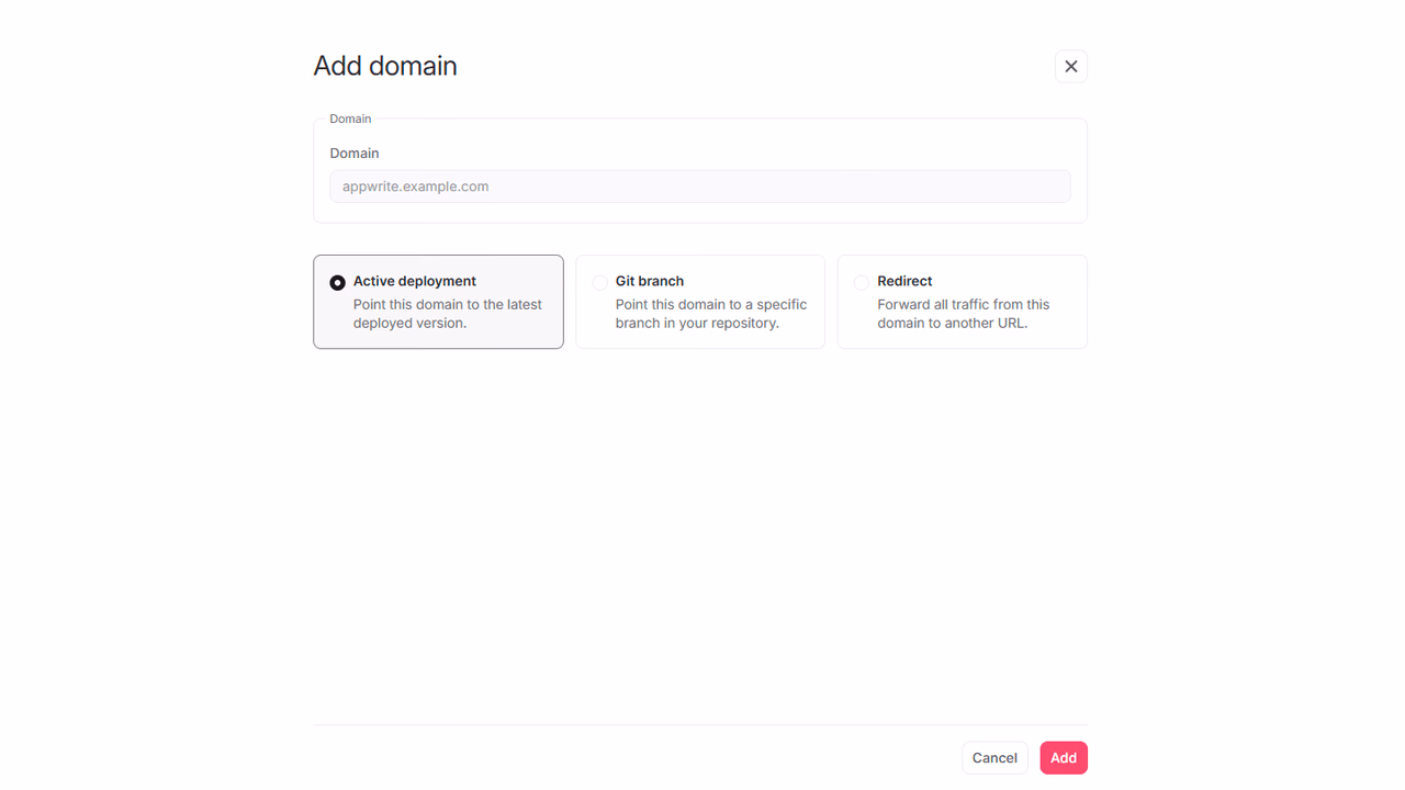 Add domain