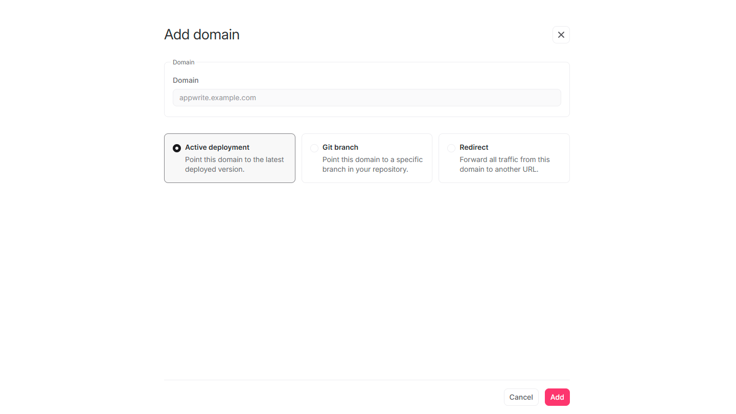 Add domain