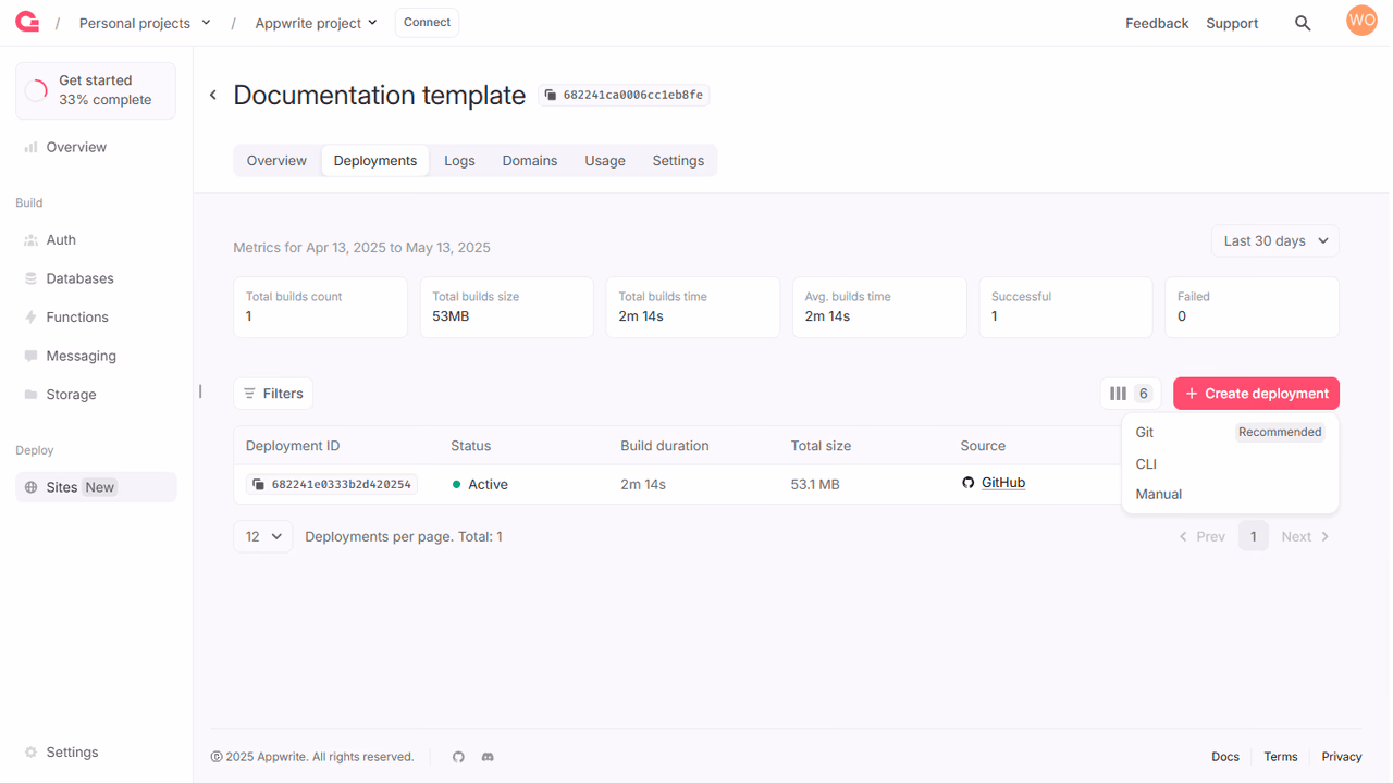 Create deployment