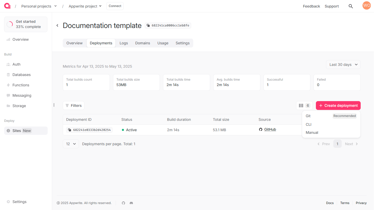 Create deployment