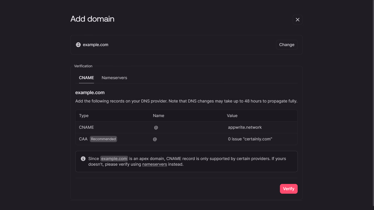 Add domain