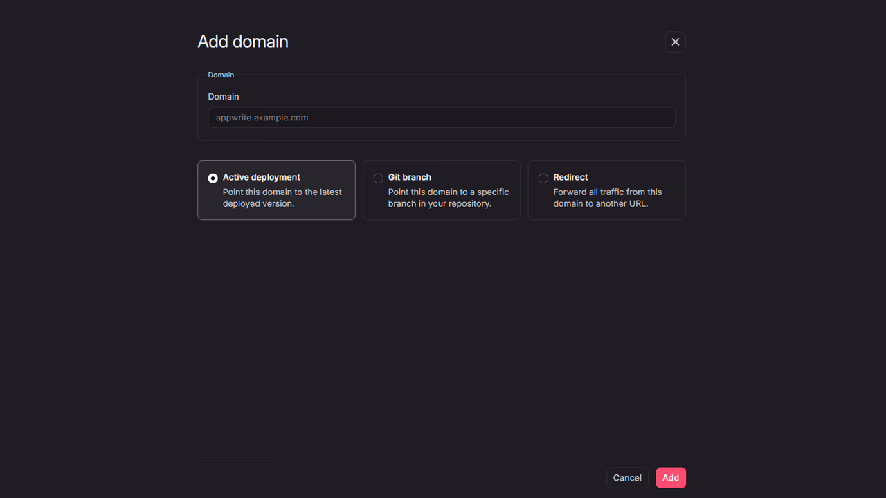 Add domain