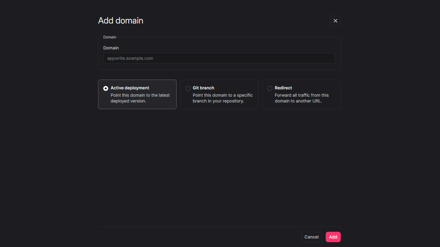 Add domain
