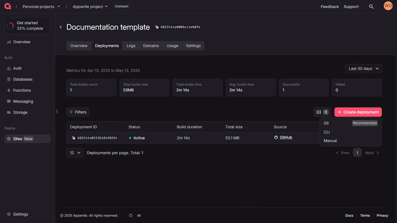 Create deployment