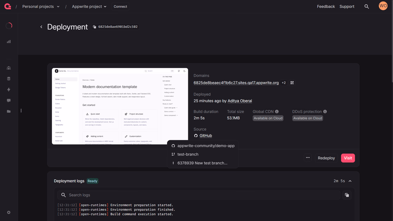 GitHub as source